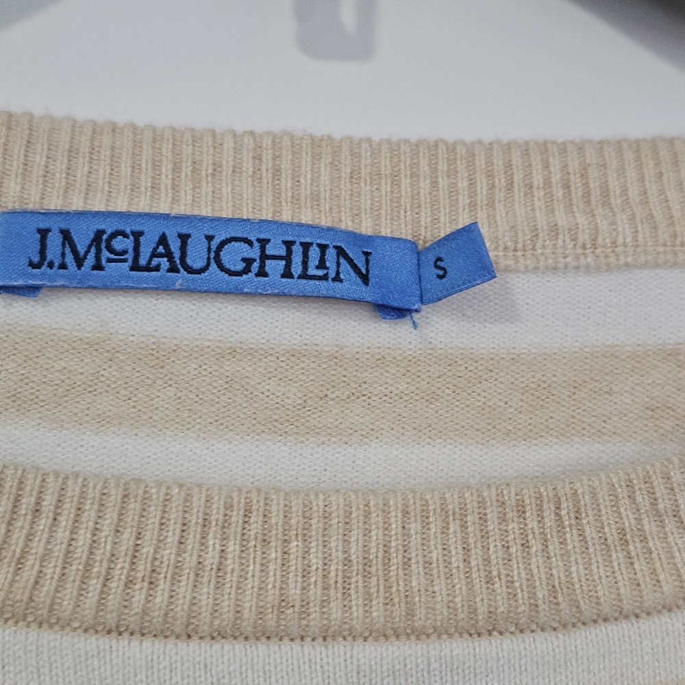 J Mclaughlin Pullover Striped Sweater Size Small - image 2